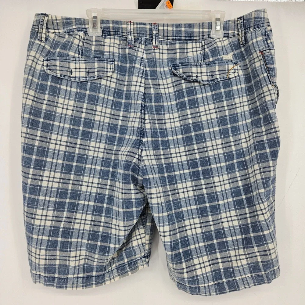 Tommy Bahama Shorts Mens 38 Plaid Casual Blue White Preppy‎ Casual